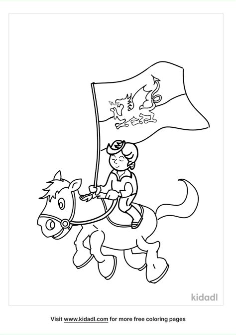 Free Welsh Flag Coloring Page | Coloring Page Printables | Kidadl