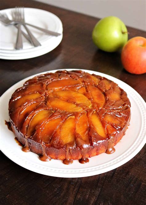 Easy Caramel Apple Upside Down Cake - Kindly Unspoken