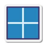 Windows 11 icon in Stickers Style