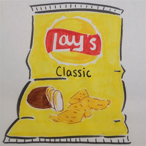 Potato Chip Drawing at PaintingValley.com | Explore collection of ...