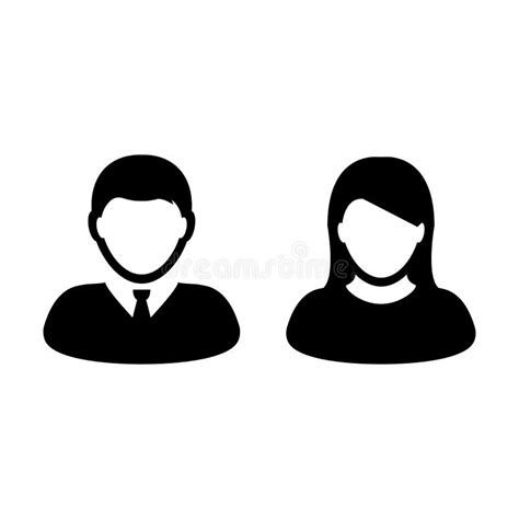 People Icon Vector Male and Female Person Profile Avatar Stock Vector ...