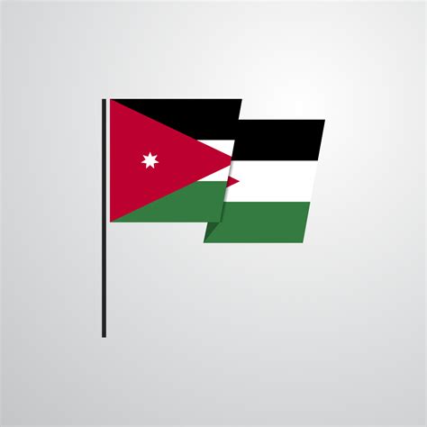 Jordan waving Flag design vector 14296663 Vector Art at Vecteezy