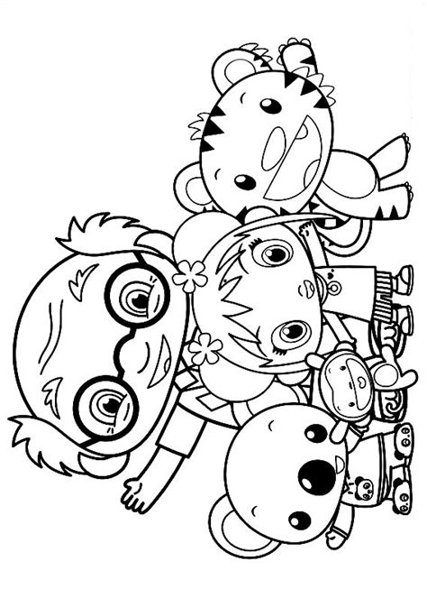 Ni Hao Kai Lan Characters Coloring Page - Free Printable Coloring Pages for Kids