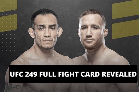 UFC News: UFC 249 full fight card has been announced! - MMA India