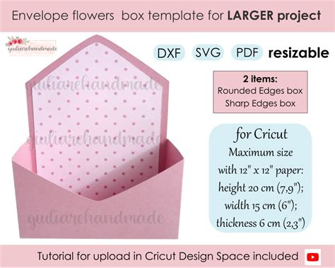 Envelope Template Box Svg Template Larger Project Svg - Etsy