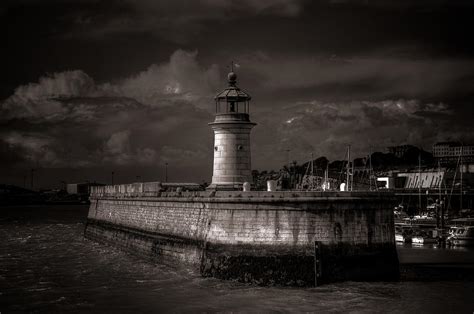 Ramsgate lighthouse mono. Photograph by Ian Hufton - Pixels