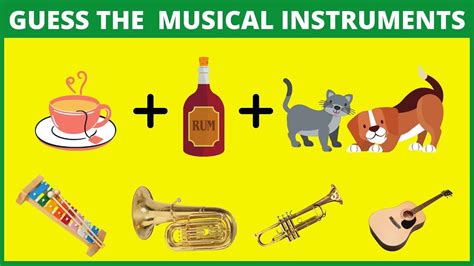 Guess The Musical Instruments Name | Check Your Brain | Musical Instruments Emoji Puzzle - YouTube