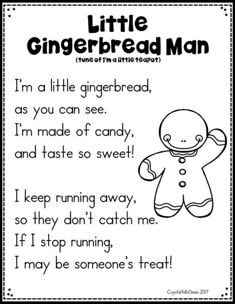 Gingerbread Man Song and Activities | Gingerbread man preschool, Gingerbread man crafts ...