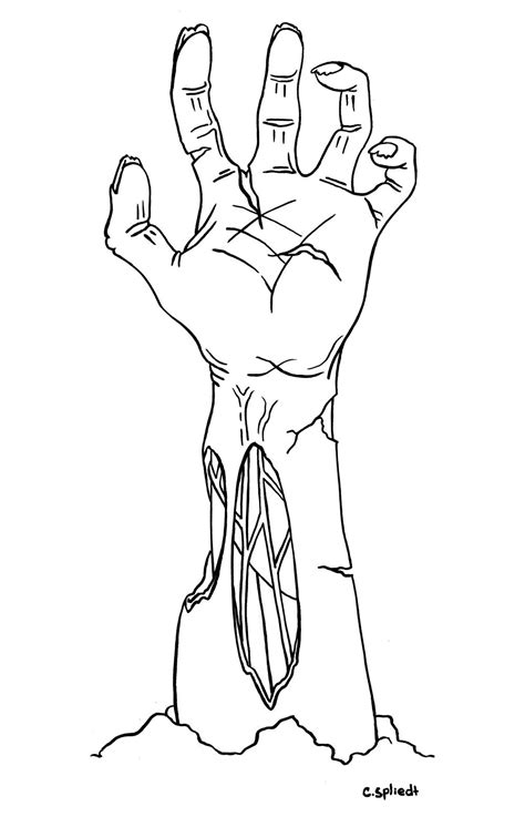 Zombie drawings, Zombie hand, How to draw hands