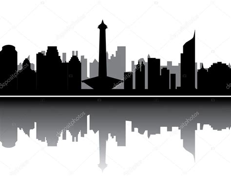 Jakarta skyline — Stock Vector © compuinfoto #9280016