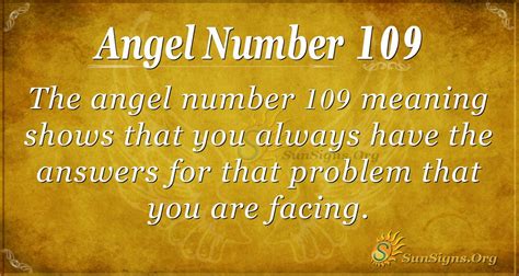 Angel Number 109 Meaning: Life Purpose - SunSigns.Org