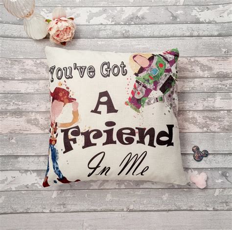 Disney Toy Story Inspired Woody Buzz Quote You've Got a Friend in Me Cushion Throw Pillow Cover ...