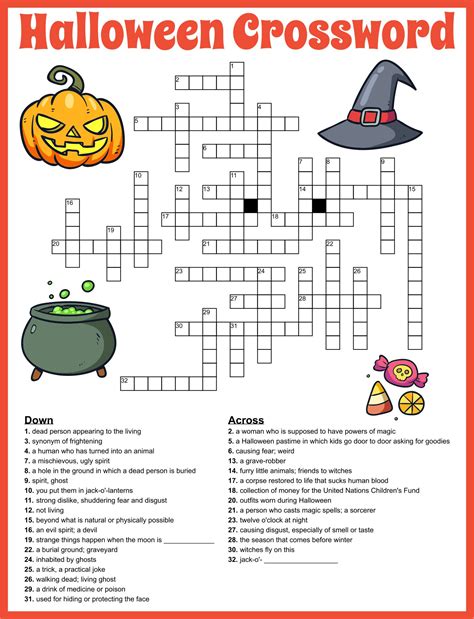 Free Printable Halloween Crossword Puzzles