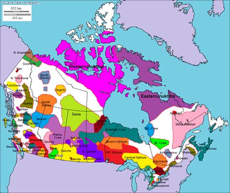 Aboriginal Languages of Canada [850 × 717] : MapPorn