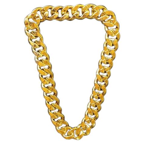 Techinal Giant Gold Neck Chain Plastic Imitation Gold Rapper Hip Hop ...