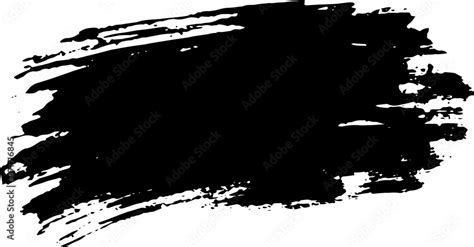 Grunge brush, rough ink black stroke Stock Vector | Adobe Stock