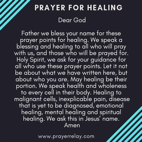 50+ Powerful Biblical Prayer Points For Healing For The Sick - The Prayer Relay Movement