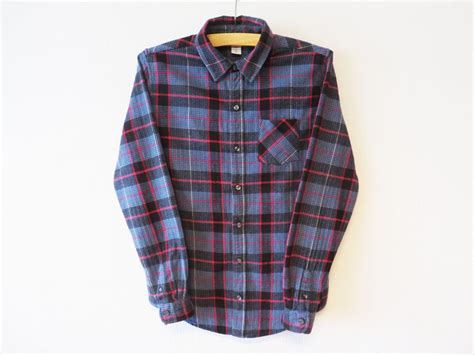 Blue Red Plaid Mens Flannel Shirt Checked by MenswearFashion