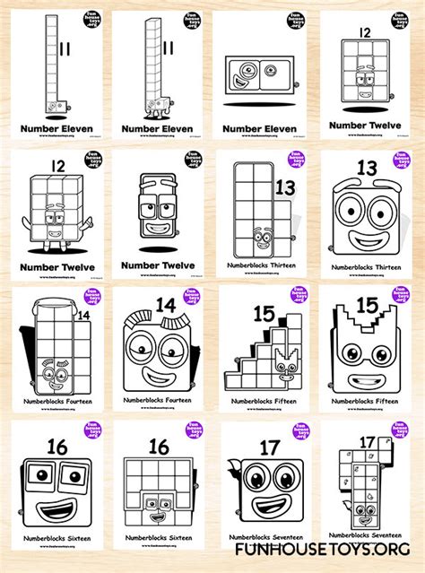 Numberblocks Coloring Pages 1 - FUN HOUSE TOYS | Numberblocks ...