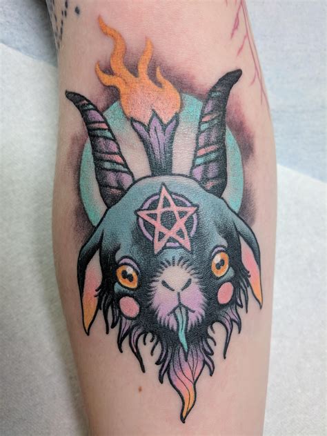 Baby Baphomet by Christina Hock at Dolorosa Tattoo in Studio City Hand Tattoos, New Tattoos ...