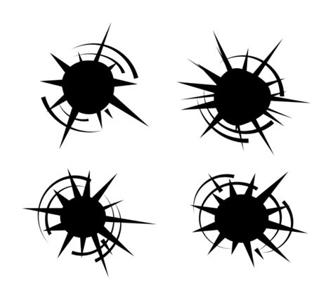 Bullet Hole Vector Set (EPS, SVG, PNG Transparent) | OnlyGFX.com