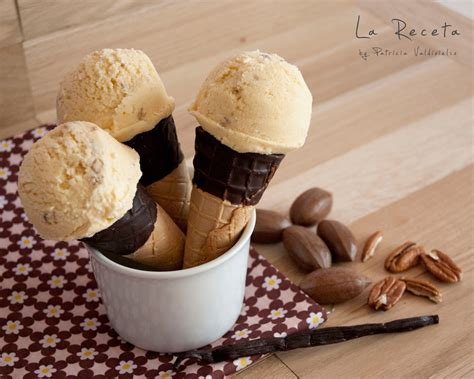 La receta ...by Patricia Valdivielso: HELADO DE VAINILLA CON NUECES DE PECÁN