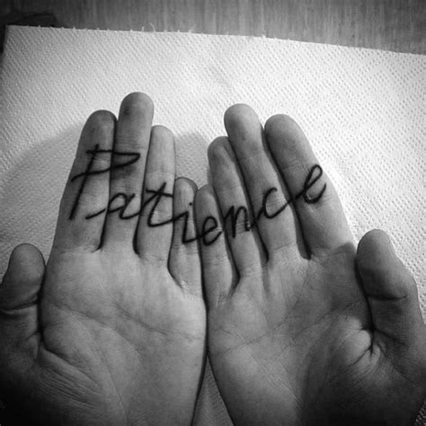 30 Patience Tattoo Designs For Men - Word Ink Ideas