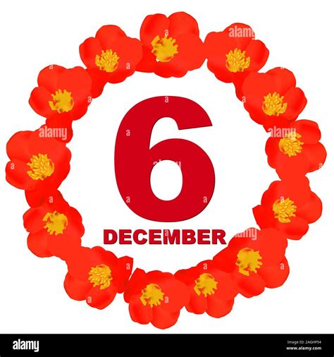 December 6 icon. For planning important day. Banner for holidays and ...