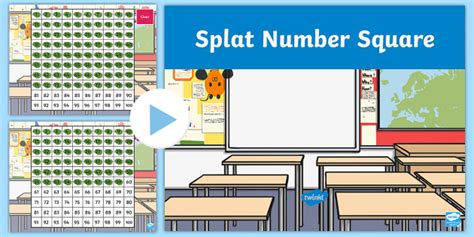 100 Square Splat | 100 Number Splat Squares Year 1