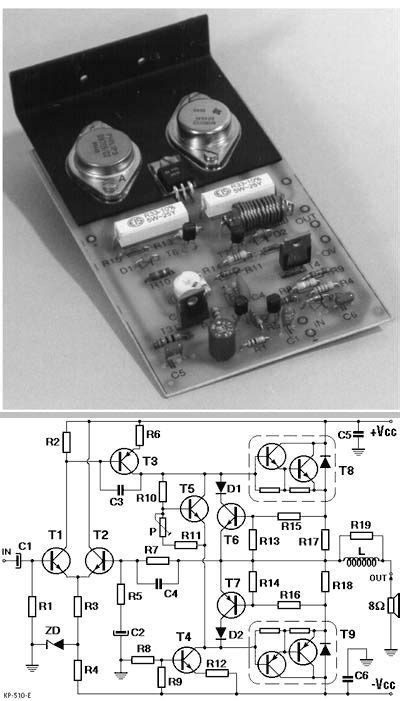 Classic 100W Darlington Transistor Amplifier Circuit - ELECTRONIC | Diy ...