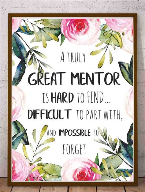 A Truly Great Mentor is Hard to Find, Mentor Gift Printable, Mentor ...