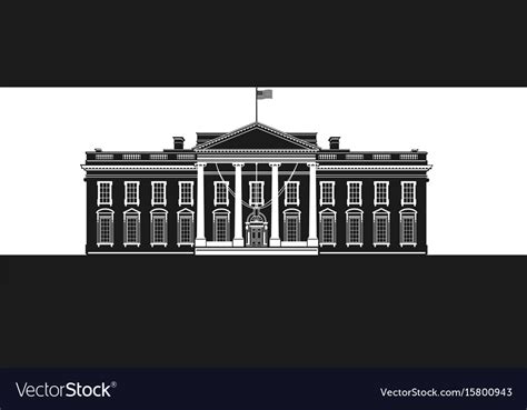 White house Royalty Free Vector Image - VectorStock