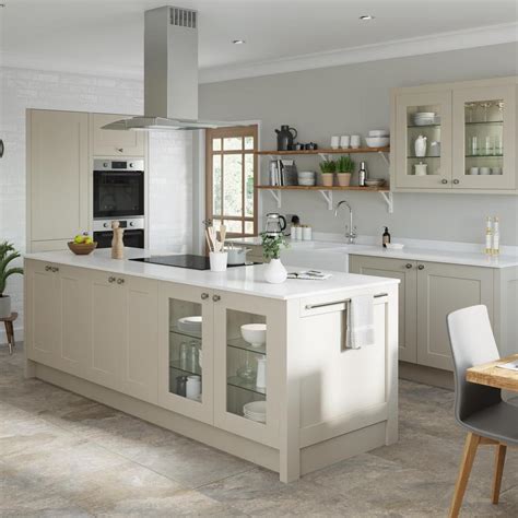 Chelford Matt Pebble 360mm x 350mm Half Height Kitchen Door or Drawer ...