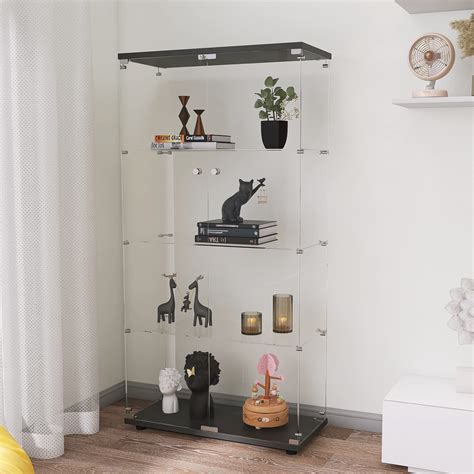 Buy Zipzop Modern 64.5'' Contemporary 4-Shelf Case Glass Display ...