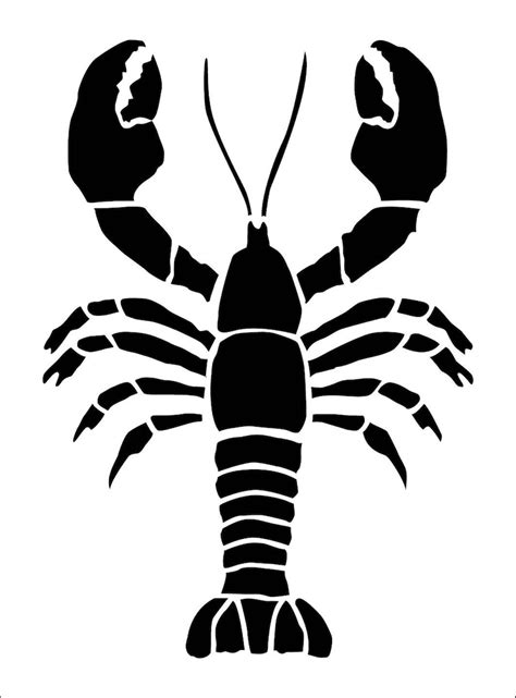 Lobster Stencil. Lobster Drawing ref 347 GM - Etsy