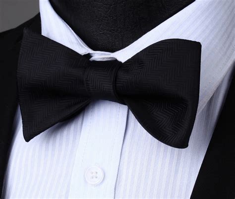 BS704L Black Houndstooth Bowtie Men Cotton Party Classic Wedding Self Bow Tie-in Men's Ties ...