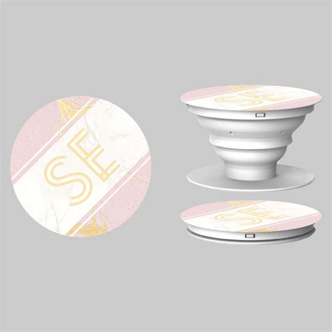 Personalised Popsocket Marble Gold Initials Pop Socket Grip Stand Phone ...