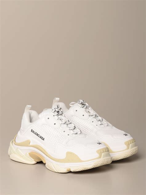 Triple s Balenciaga sneakers in washed mesh | Sneakers Balenciaga Women White | Sneakers ...