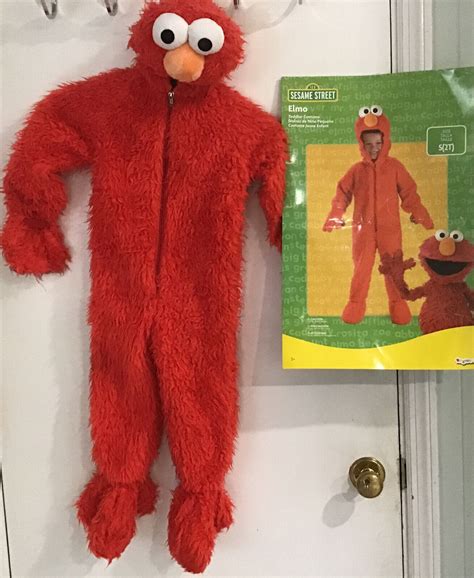 Sesame Street Elmo Child Halloween Costume S/P 2T Plu… - Gem