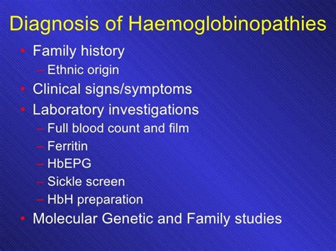 Haemoglobinopathies