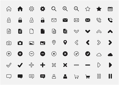 Simple icons set | Premium Vector