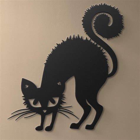 Black Cat Metal Wall Art