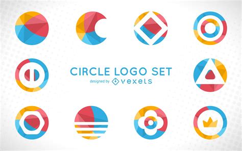 Rounded Logo Templates Set Vector Download