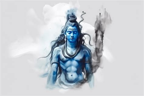 Premium Photo | A painting of a lord shiva