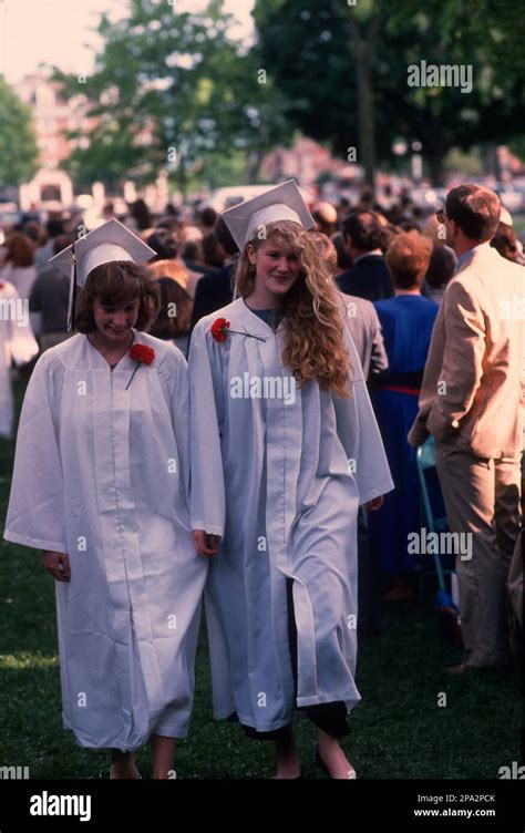 High School graduates at Hanover High School in Hanover, New Hampshire ...