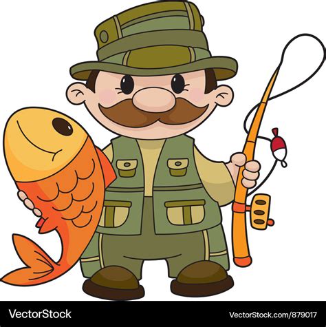 Fisherman Royalty Free Vector Image - VectorStock