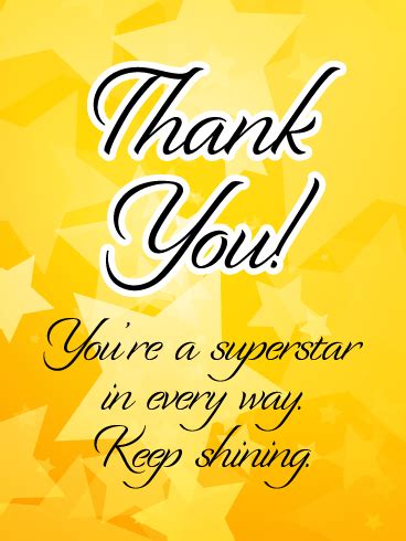 You’re a Superstar - Thank You Card | Birthday & Greeting Cards by ...