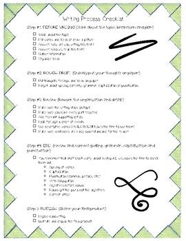 Writing Process Checklist by La Prof Geek | Teachers Pay Teachers