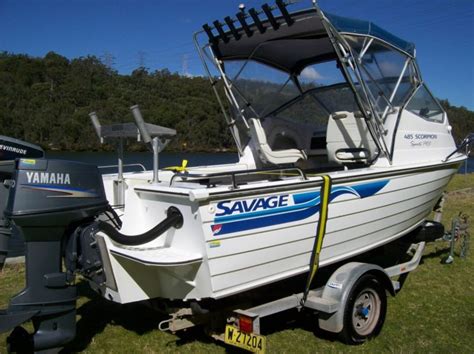 Savage 485 Scorpion Sports Pro 2002 Aluminium Boat **no Reserve** for sale from Australia