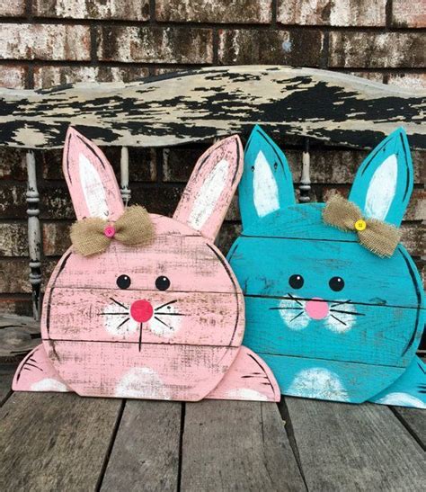 Reclaimed Pallet Wood Bunny Sign Wooden Bunny Easter Bunny | Etsy Pallet Crafts, Wood Pallet ...